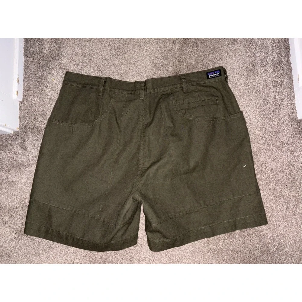 Patagonia Stand Up Shorts Mens 40 Organic Cotton Canvas Green FatiguE